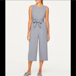 NWT Loft Boatneck Heather Grey Jumpsuit